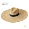 12.5＄ - Black And Natural SuperCrochetRaffia Burrs 14cm Brim 57cm Head Brim Straw Hat Custom Hat Lady Womens Femme Chapeau Women Beach Straw Hats
