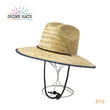 Best Straw Sun Hat 12.5cm Brim Lifeguard Custom Sun Wholesale Floppy Beach Hats For Sunshade Uv Protection