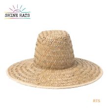 Sombrero De Paja Custom Straw Beach Hats With Under Brim Design For Sun Beach Custom Wholesale Floppy Brim Flat Top Beach Hats For Sunshade Uv Protection
