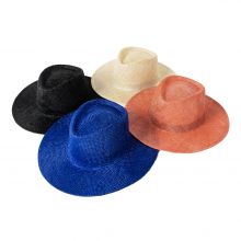 Peach Heart Panama Top Beach Summer Hats Sisal Plain Colorful Straw Hats