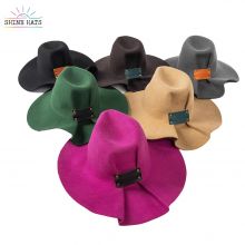 $16.5 - 2022 Shinehats Retro Fashion Unique Wandering Fedora Hat Crushing Multicolor Pure Wool Felt Hat