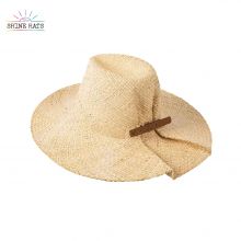 $13.5 - 2022 Shinehats Unique Wandering High Top Double Layer Raffia Foldable Distressed Wrinkled Leather Straw Hat