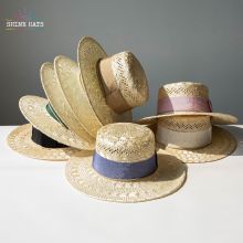 ＄21.5 - Shinehats Luxury Chic Sisal Wide Brim Boater Straw Hats Women Ladies Summer Sun Beach Sombrero With Colorful Hat Band