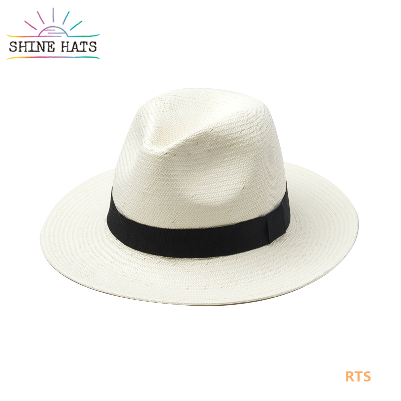 $6.5 - Jazz Top 100% Paper Wholesale Ladies Hats Band Womens Beach Panama Straw Hats