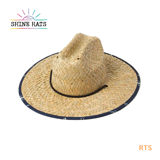 $5.5-Straw Hat Company 12.5cm Brim Custom Sun Wholesale Floppy Beach Hats