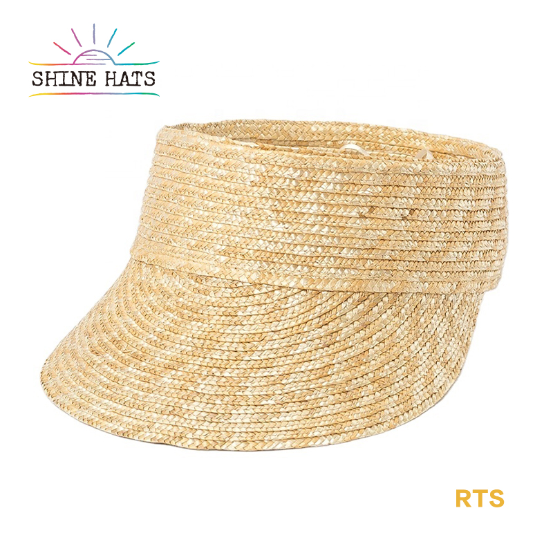 6.5＄ -2021 Luxury Sombrero De Paja Uv Straw Hat With Under Brim Design For Sun Beach Custom Wholesale Floppy Brim Flat Top Beach Hats For Women Ladies Man