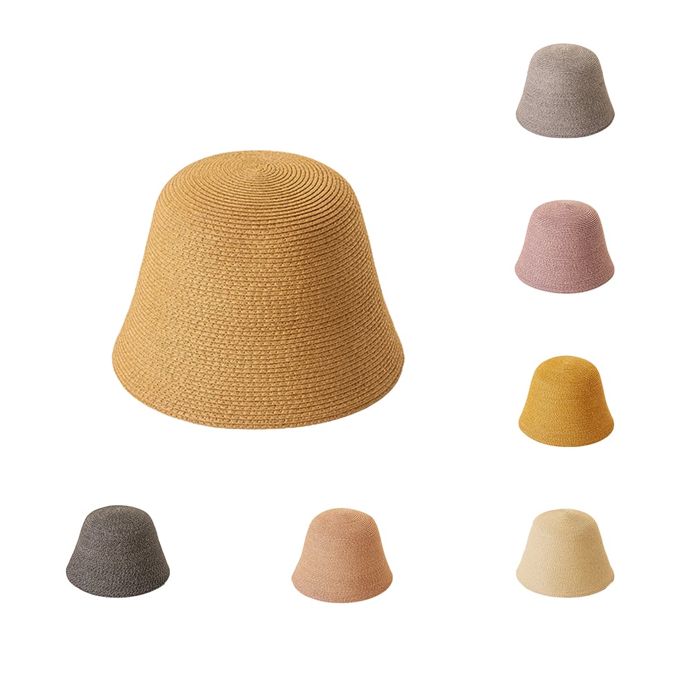 $13.2 - Shinehats Casual Simple Mixed Color Paper Grass Sunscreen Fisherman Hat Beanie Hat For Outdoor Travel Straw Hat