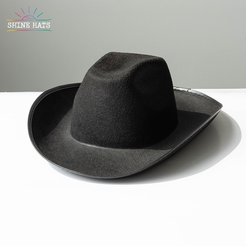 $3 - Shinehats 2023 Western Polyester Cheap Cowboy Hats Fedora Hats Felt Women Ladies Kids Winter Best Seller